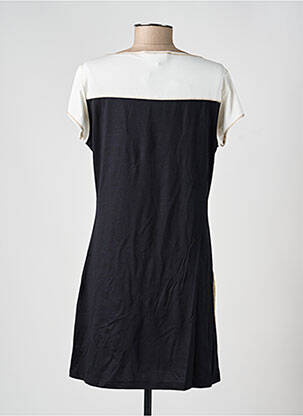 Robe courte manches courtes manches courtes noir CLAUDE DE SAIVRE femme