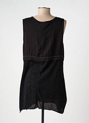 Tunique sans manche col rond noir ATLANTA femme
