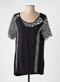 T-shirt imprimé fantaisie manches courtes noir JAC JAC femme
