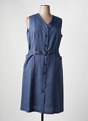 Robe mi-longue sans manche sans manche bleu VALMODE femme