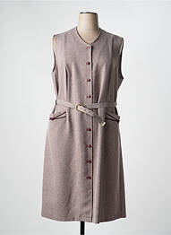 Robe mi-longue sans manche sans manche marron 20/20 femme