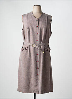 Robe mi-longue sans manche sans manche marron 20/20 femme