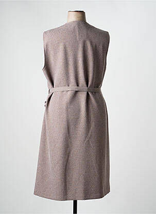 Robe mi-longue sans manche sans manche marron 20/20 femme