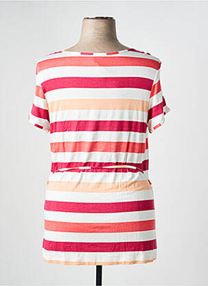 T-shirt coupe droite manches courtes rose CLAUDE DE SAIVRE femme