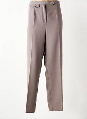 Pantalon droit stretch taille normale marron 20/20 femme