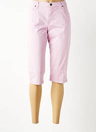 Pantacourt coupe droite taille normale rose LCDN femme