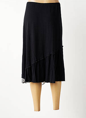 Jupe mi-longue stretch noir 20/20 femme