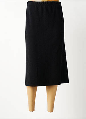 Jupe mi-longue coupe droite noir 20/20 femme