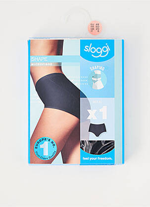 Culotte haute tissage satiné noir SLOGGI femme