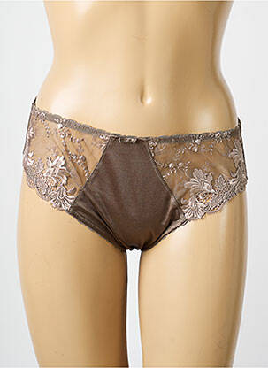 Culotte tissage satiné marron TRIUMPH femme