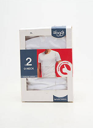 T-shirt coupe cintrée manches courtes blanc SLOGGI homme