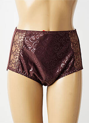 Culotte haute tissage satiné marron TRIUMPH femme