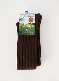 Chaussettes tissage chiné marron PERRIN homme