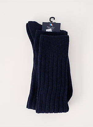 Chaussettes stretch bleu PERRIN homme