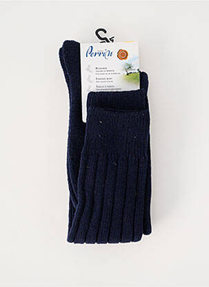 Chaussettes stretch bleu PERRIN homme