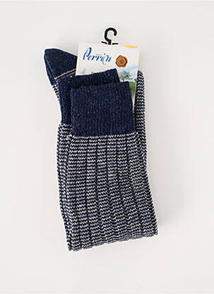 Chaussettes maintien élastique bleu PERRIN homme