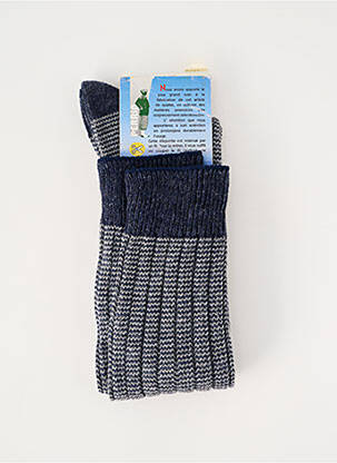Chaussettes maintien élastique bleu PERRIN homme