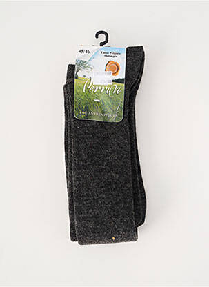Chaussettes tissage chiné gris PERRIN homme