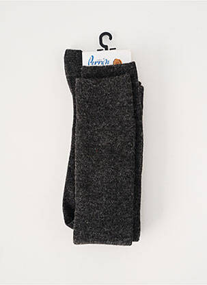 Chaussettes tissage chiné gris PERRIN homme