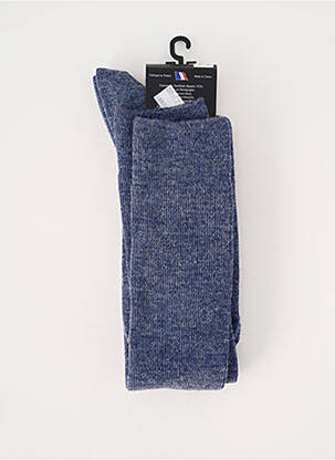 Chaussettes tissage chiné bleu PERRIN homme