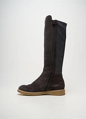 Bottes matière lisse talon plat jusqu'à 3cm gris ACEBOS femme