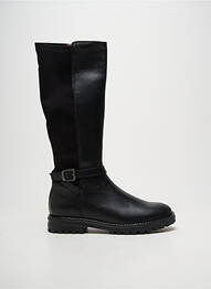 Bottes matière lisse talon plat jusqu'à 3cm noir ACEBOS femme