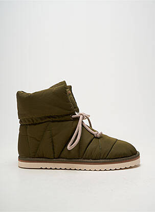 Bottines/boots matière lisse talon plat jusqu'à 3cm vert ARMISTICE femme