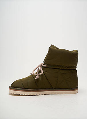 Bottines/boots matière lisse talon plat jusqu'à 3cm vert ARMISTICE femme