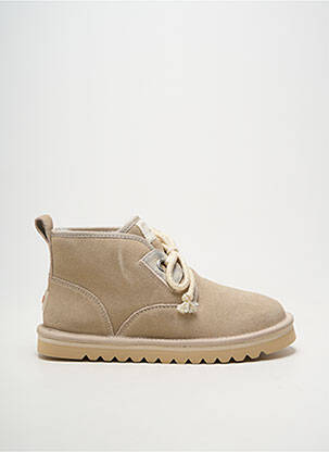 Bottines/boots matière lisse talon plat jusqu'à 3cm beige ARMISTICE femme