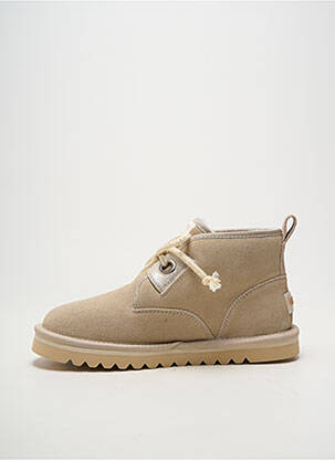 Bottines/boots matière lisse talon plat jusqu'à 3cm beige ARMISTICE femme