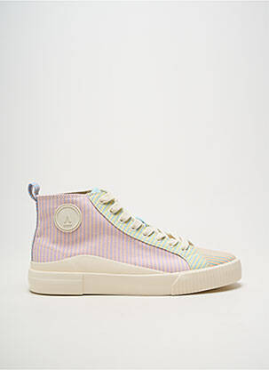 Baskets bout rond talon plat jusqu'à 3cm rose ARMISTICE femme