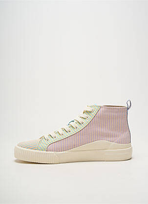 Baskets bout rond talon plat jusqu'à 3cm rose ARMISTICE femme
