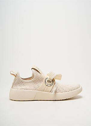 Baskets bout rond talon plat jusqu'à 3cm beige ARMISTICE femme
