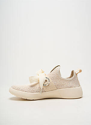 Baskets bout rond talon plat jusqu'à 3cm beige ARMISTICE femme