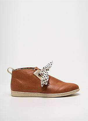 Slip ons fermeture lacets talon plat jusqu'à 3cm marron ARMISTICE femme