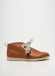Slip ons bout rond talon plat jusqu'à 3cm marron ARMISTICE femme