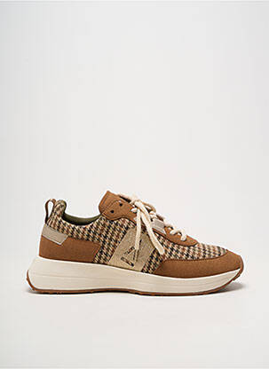 Baskets bout rond talon plat jusqu'à 3cm marron ARMISTICE femme