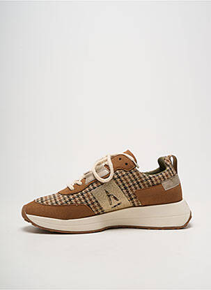 Baskets bout rond talon plat jusqu'à 3cm marron ARMISTICE femme