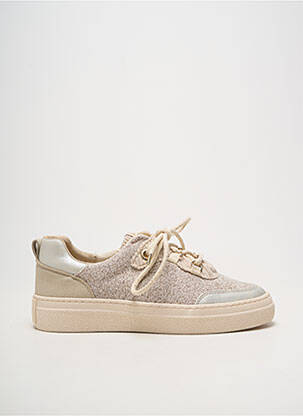 Baskets matière lisse talon plat jusqu'à 3cm beige ARMISTICE femme
