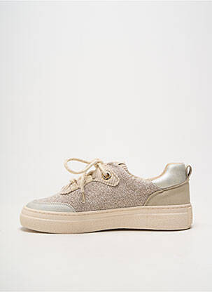 Baskets matière lisse talon plat jusqu'à 3cm beige ARMISTICE femme