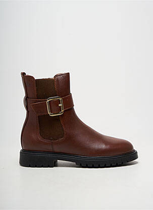 Bottines/boots matière lisse talon plat jusqu'à 3cm marron ACEBOS femme
