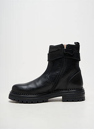 Bottines/boots matière lisse talon plat jusqu'à 3cm noir ACEBOS femme