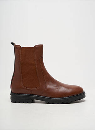 Bottines/boots matière lisse bout rond marron ACEBOS fille