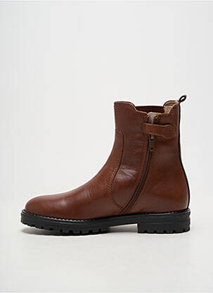 Bottines/boots matière lisse bout rond marron ACEBOS fille