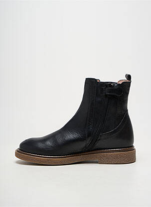Bottines/boots matière lisse bout rond noir ACEBOS fille
