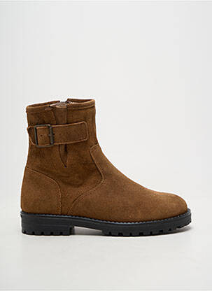 Bottines/boots matière lisse bout rond marron ACEBOS fille