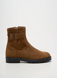 Bottines/boots matière lisse bout rond marron ACEBOS fille