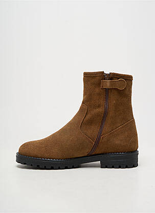 Bottines/boots matière lisse bout rond marron ACEBOS fille