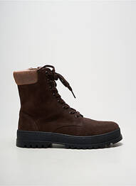 Bottines/boots fermeture zip et lacets bout rond marron ACEBOS fille