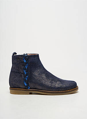 Bottines/boots tissage tissage pailleté bout rond bleu ACEBOS fille